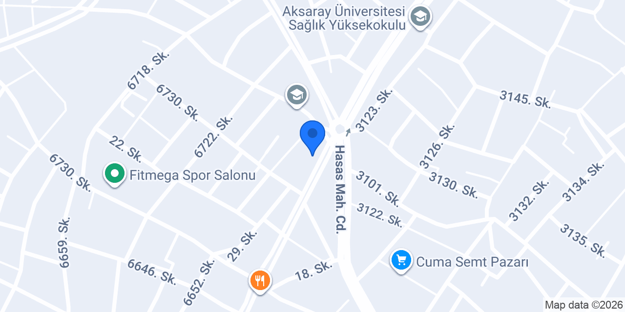 Hanzade Halı Aksaray konumu