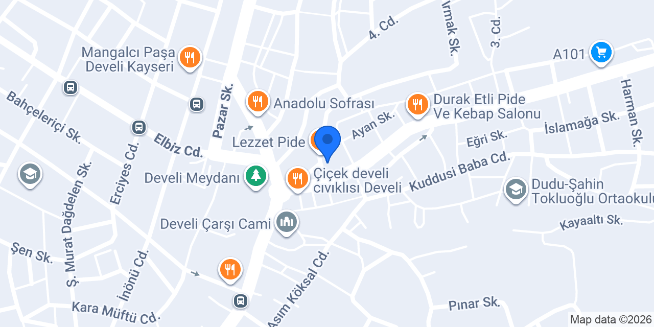 Sezer Mobilya Galerisi konumu