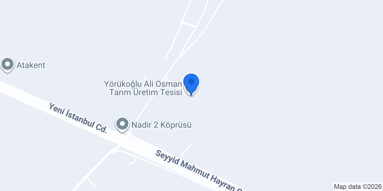 Yörükoğlu Ali Osman Tarım Üretim Tesisi konumu