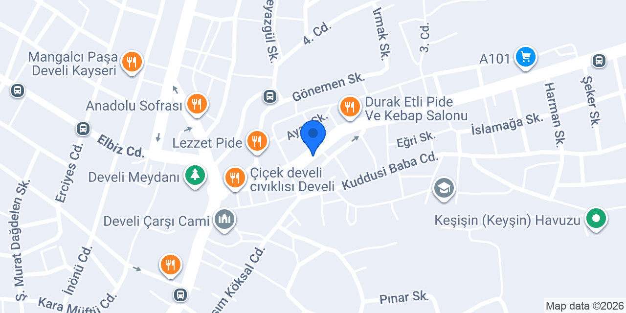 Örnek Erkek Kuaförü konumu
