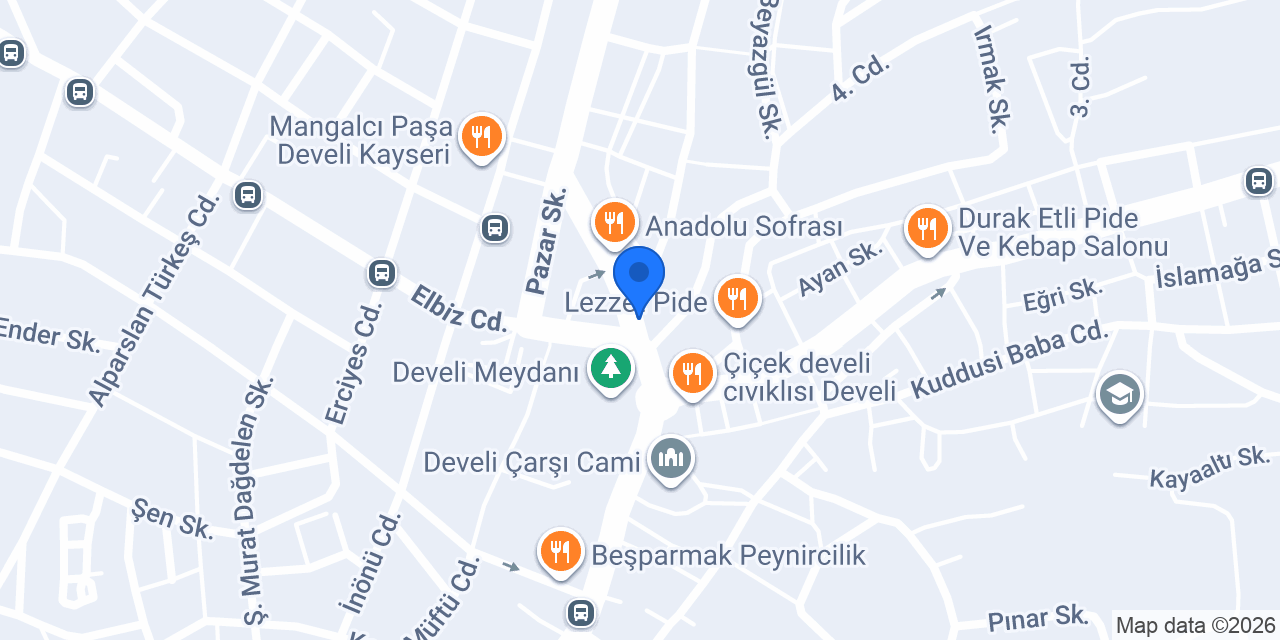 Develi Et Dünyası konumu