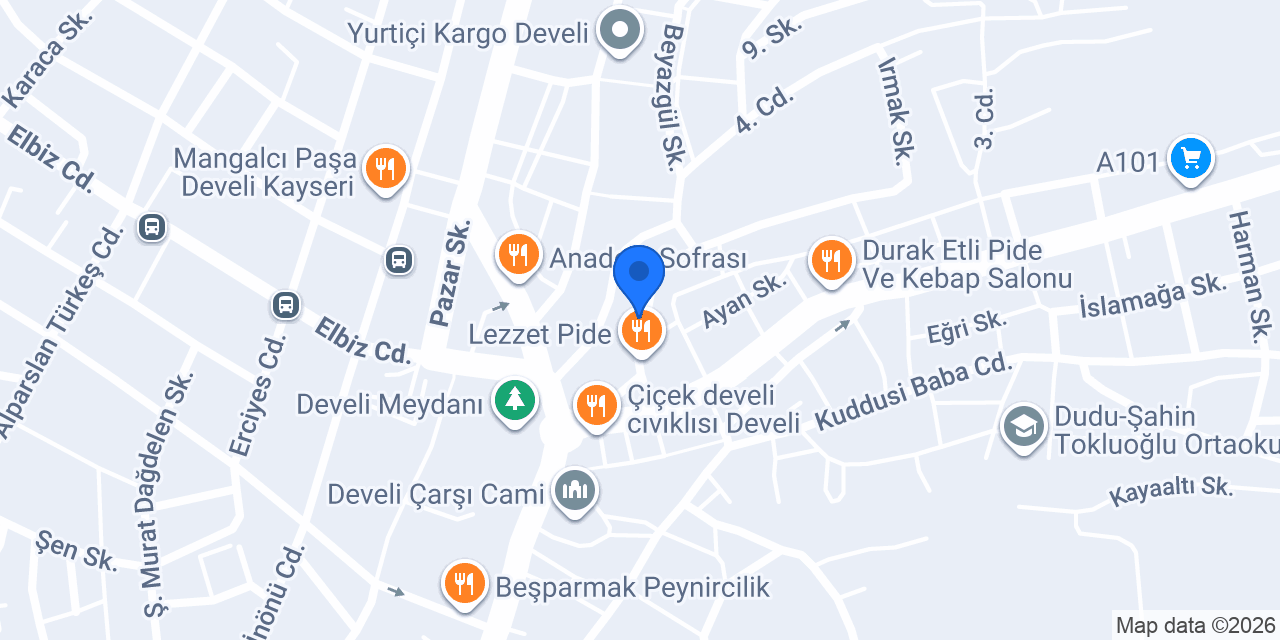 Develi Seyrani Turizm konumu