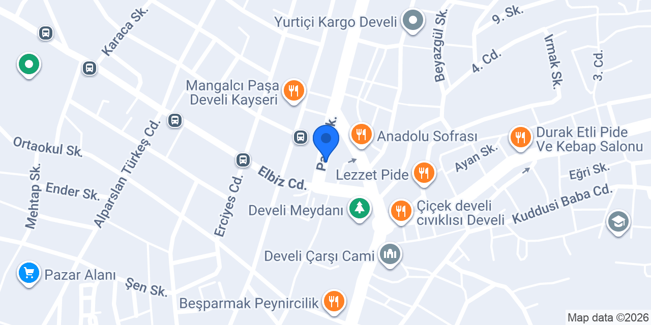 Develi Çaylan Terzi Tamir Tadilat konumu