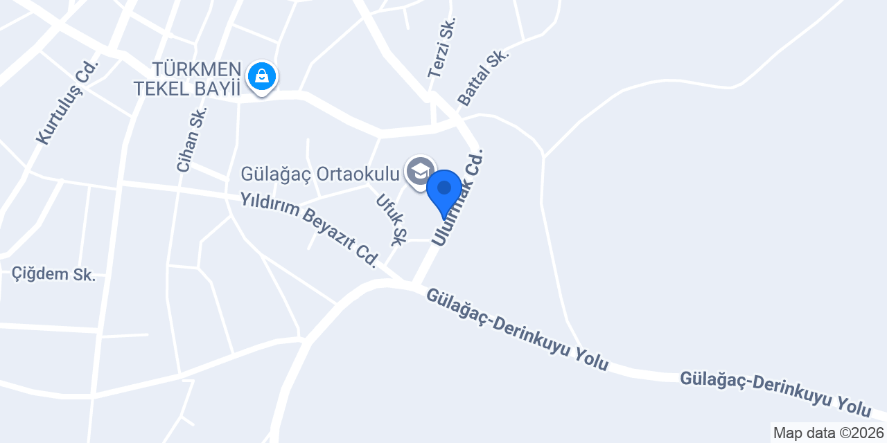 Gülağaç İlkokulu konumu