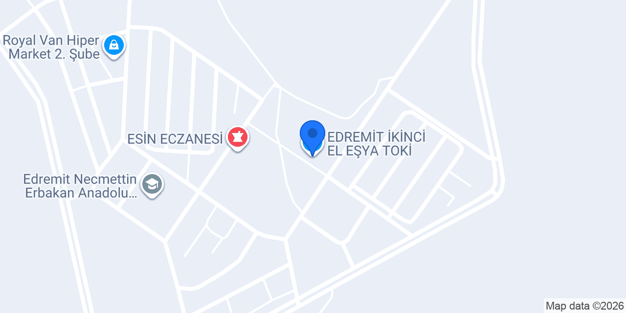 EDREMİT İKİNCİ EL EŞYA TOKİ konumu
