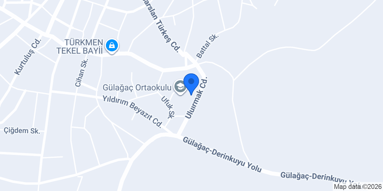 Gülağaç İlçe Halk Kütüphanesi konumu