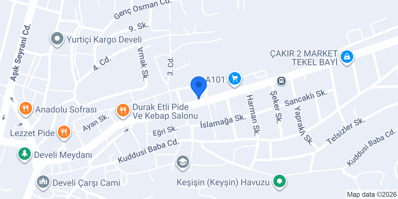 DEVELİ SAVAŞ SÜRÜCÜ KURSU konumu