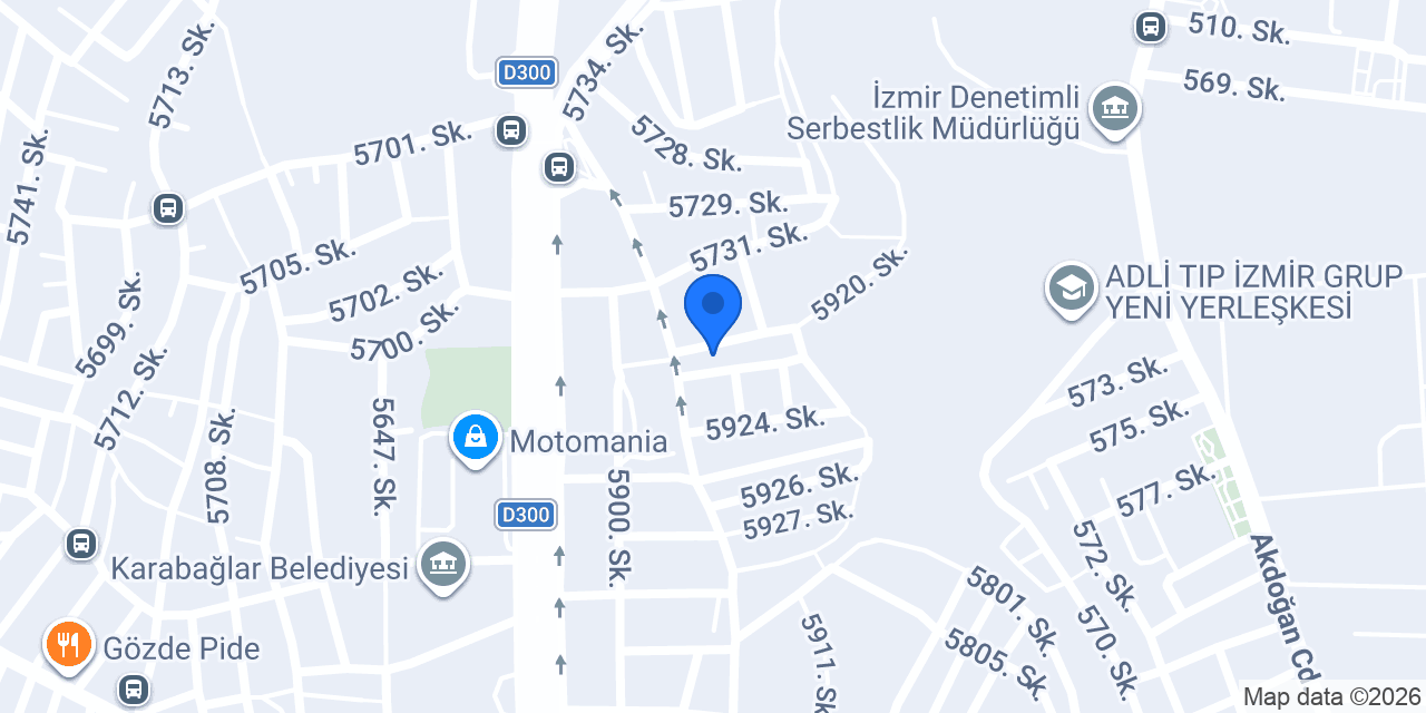 Sezgin Güler Oto konumu