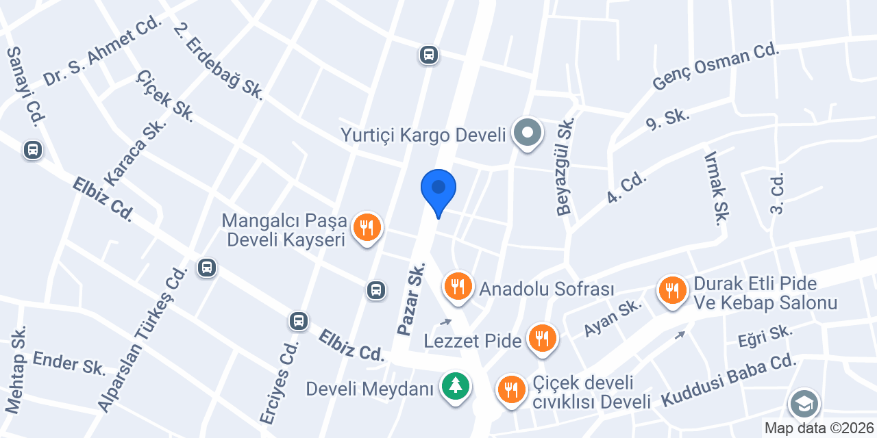 Erciyes Pide Fırını konumu