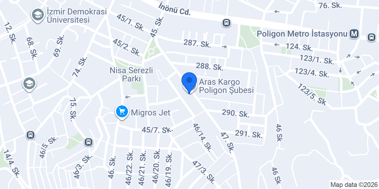 Aras Kargo Poligon Şubesi konumu