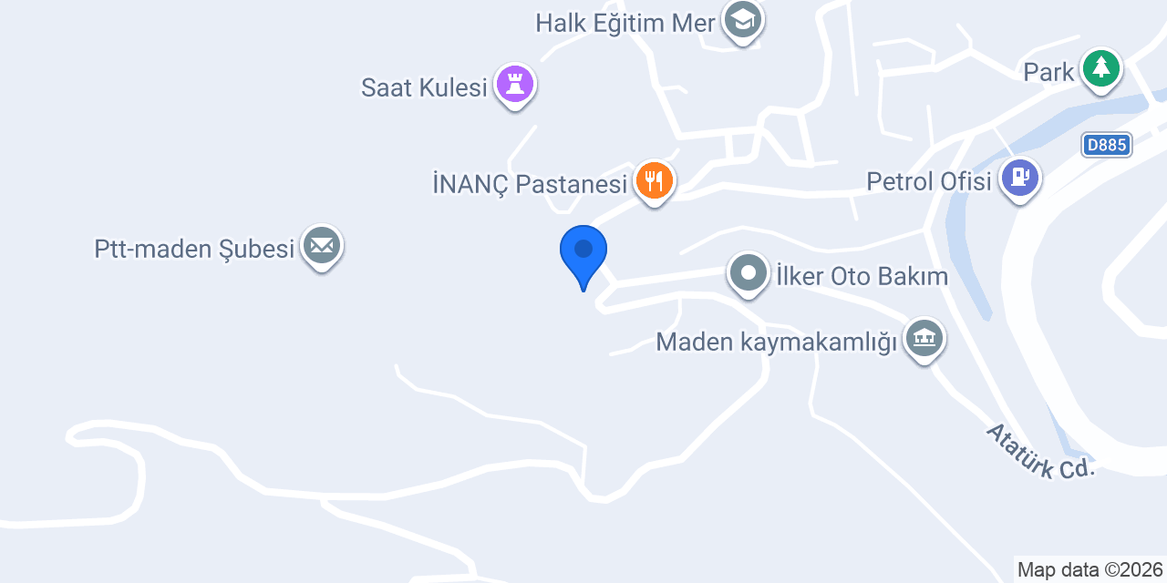 Maden Anaokulu konumu
