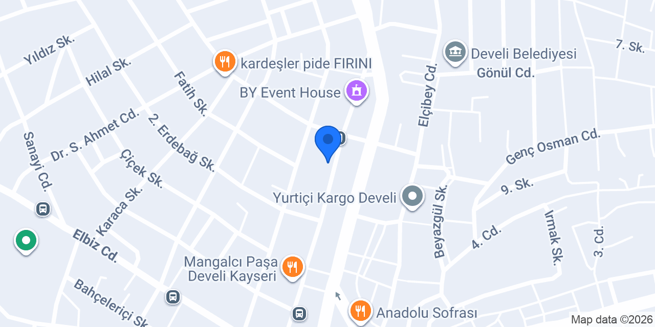Sürat Kargo Develi Şube konumu