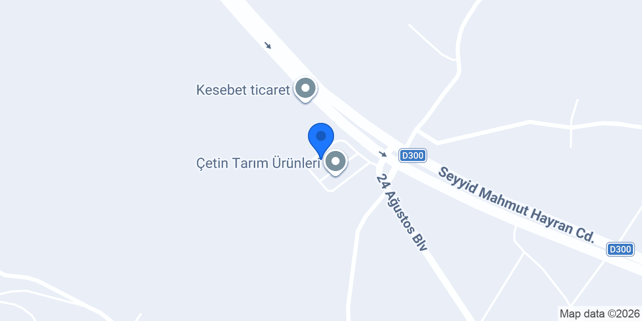 Çetin Tarım Ürünleri konumu