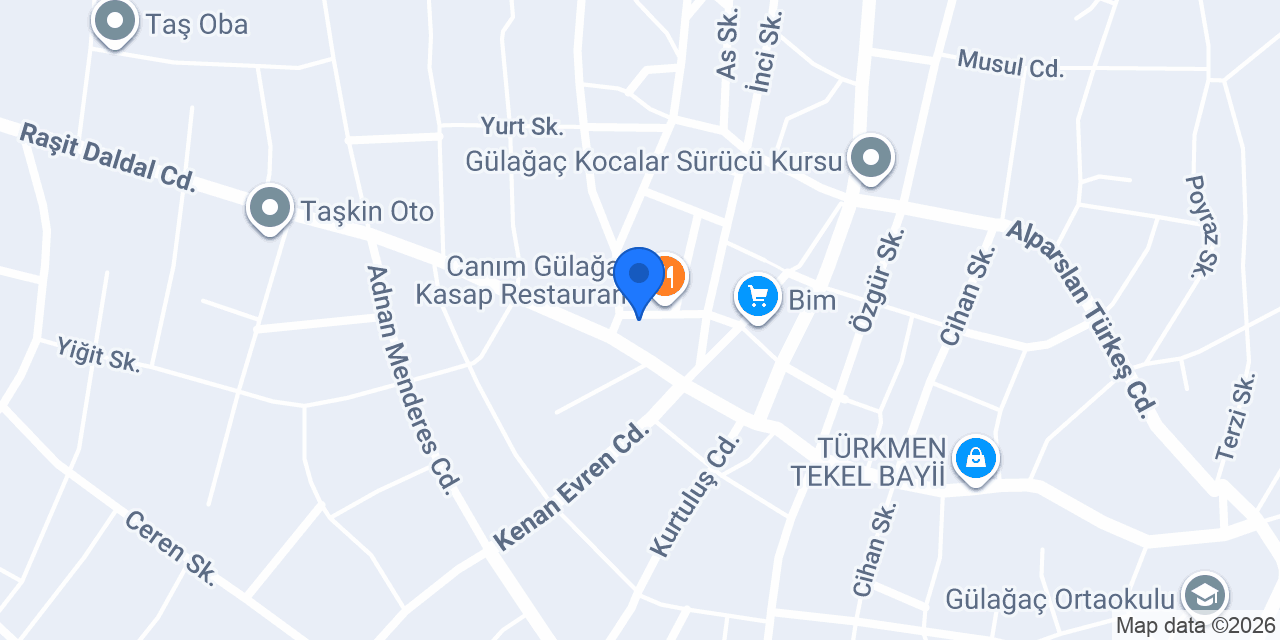 TOROS DONDURMA GÜLAĞAÇ konumu