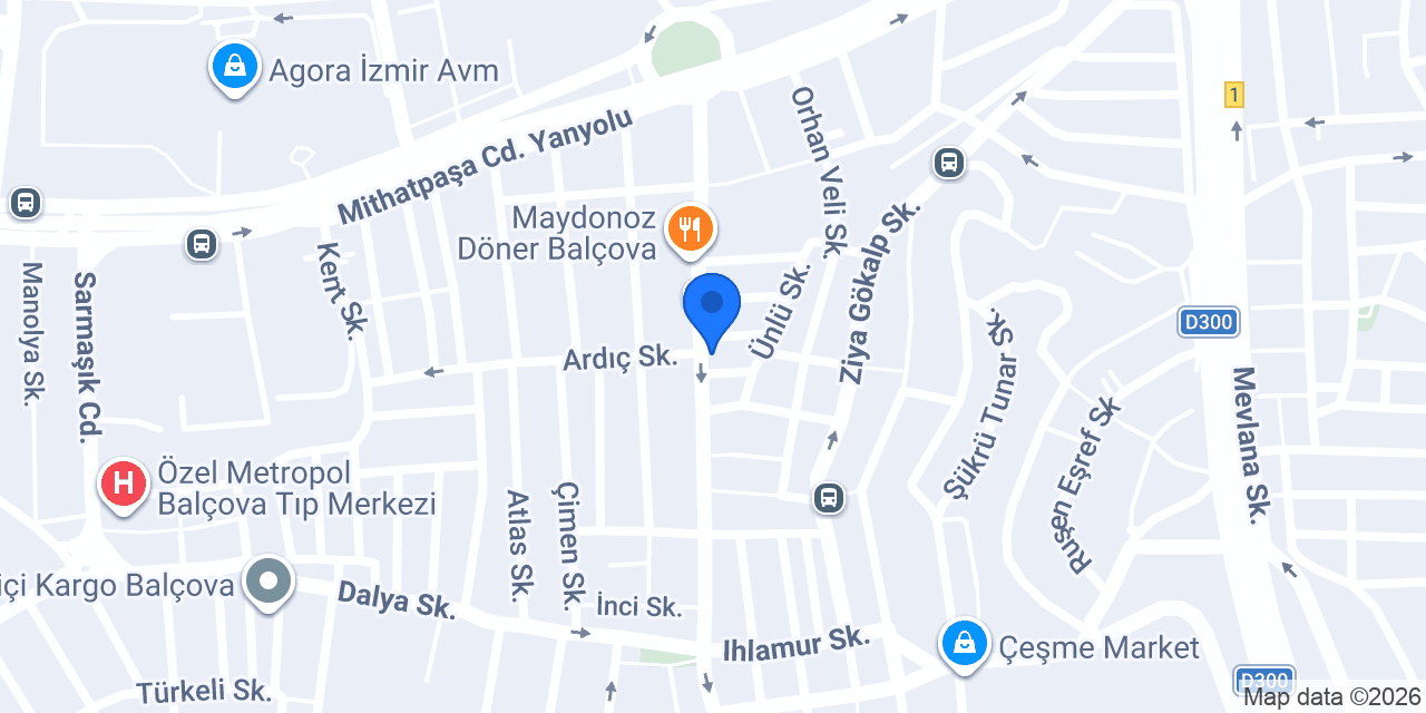 Yapı Kredi - Balçova Şubesi konumu