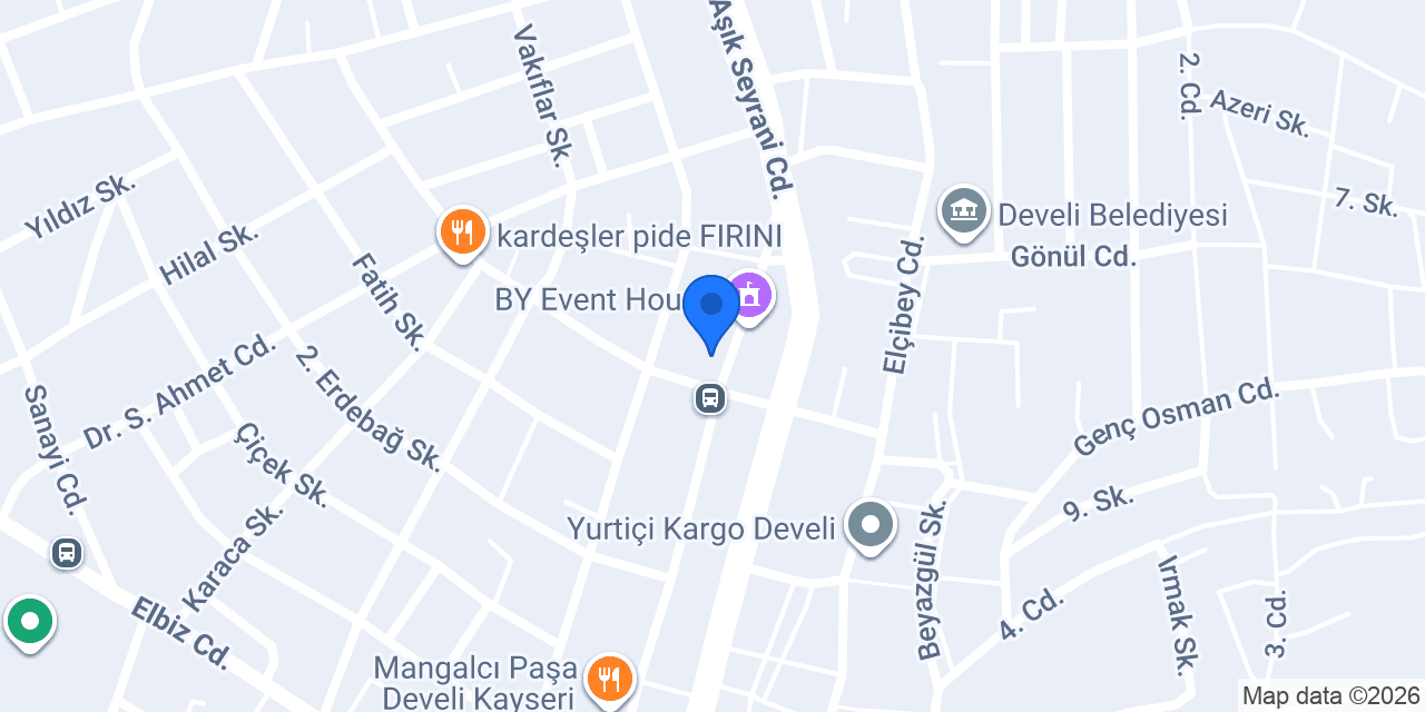 Develi Irmak Sürücü Kursu konumu