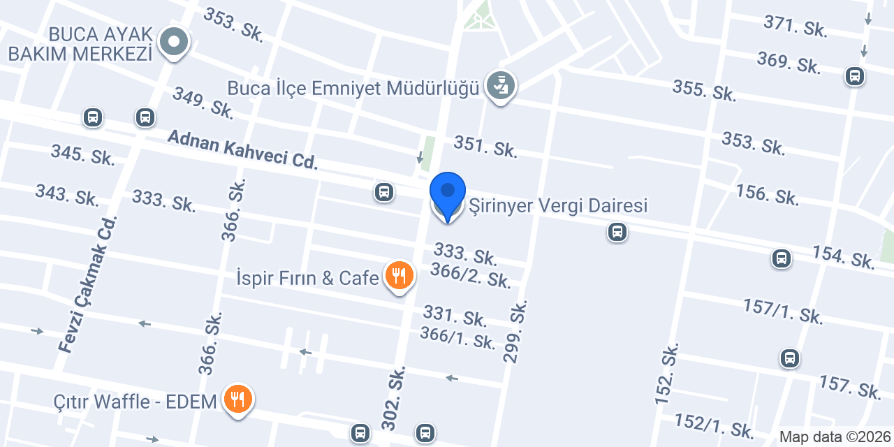 Şirinyer Vergi Dairesi konumu