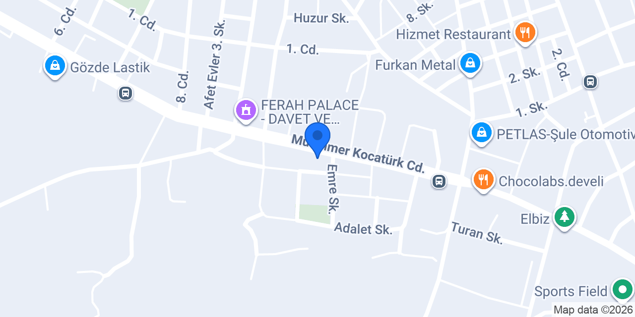 Develi Ticaret Odası konumu