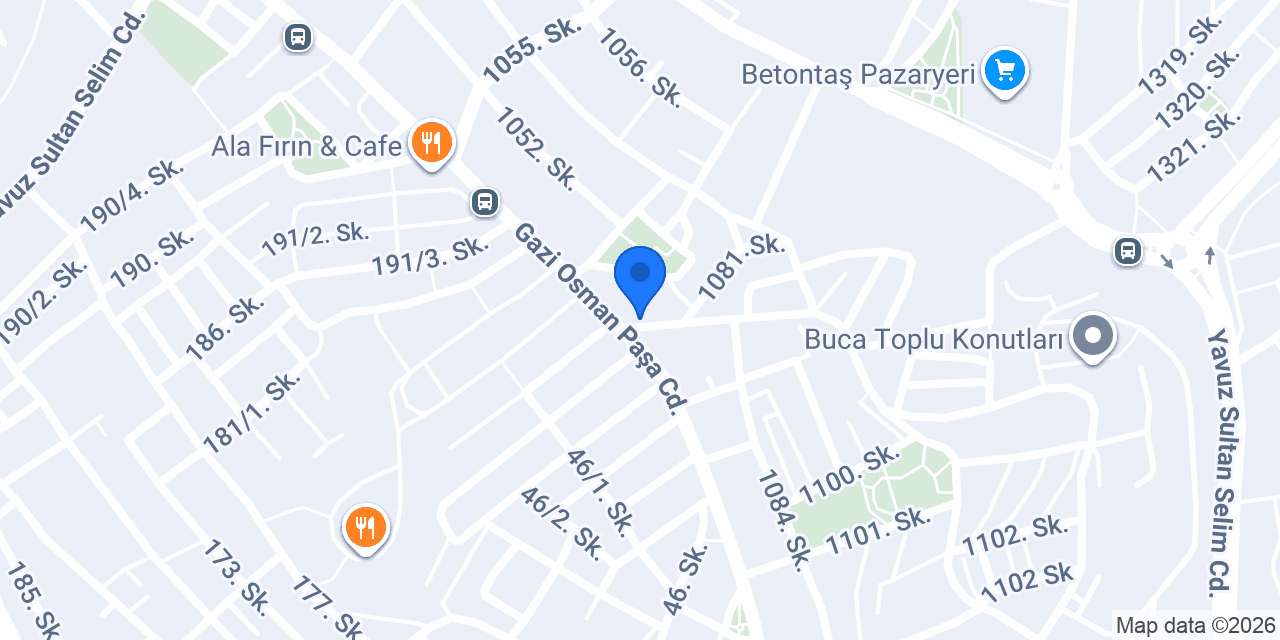 Mevlana Taksi Buca konumu