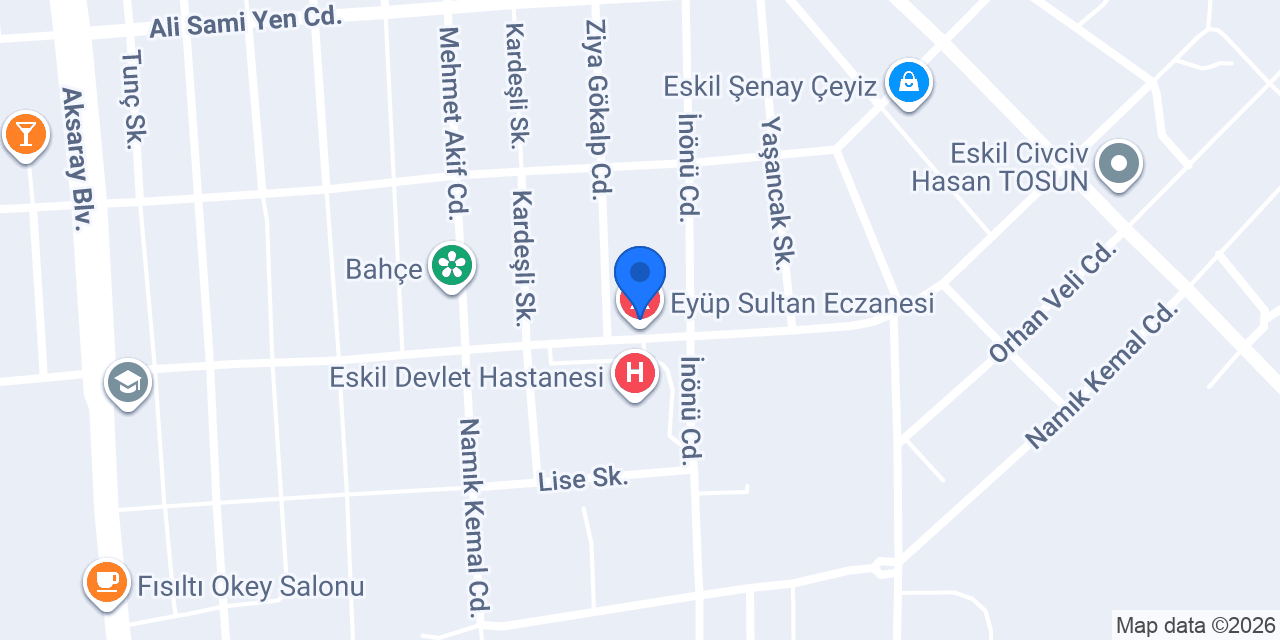 Eyüp Sultan Eczanesi konumu