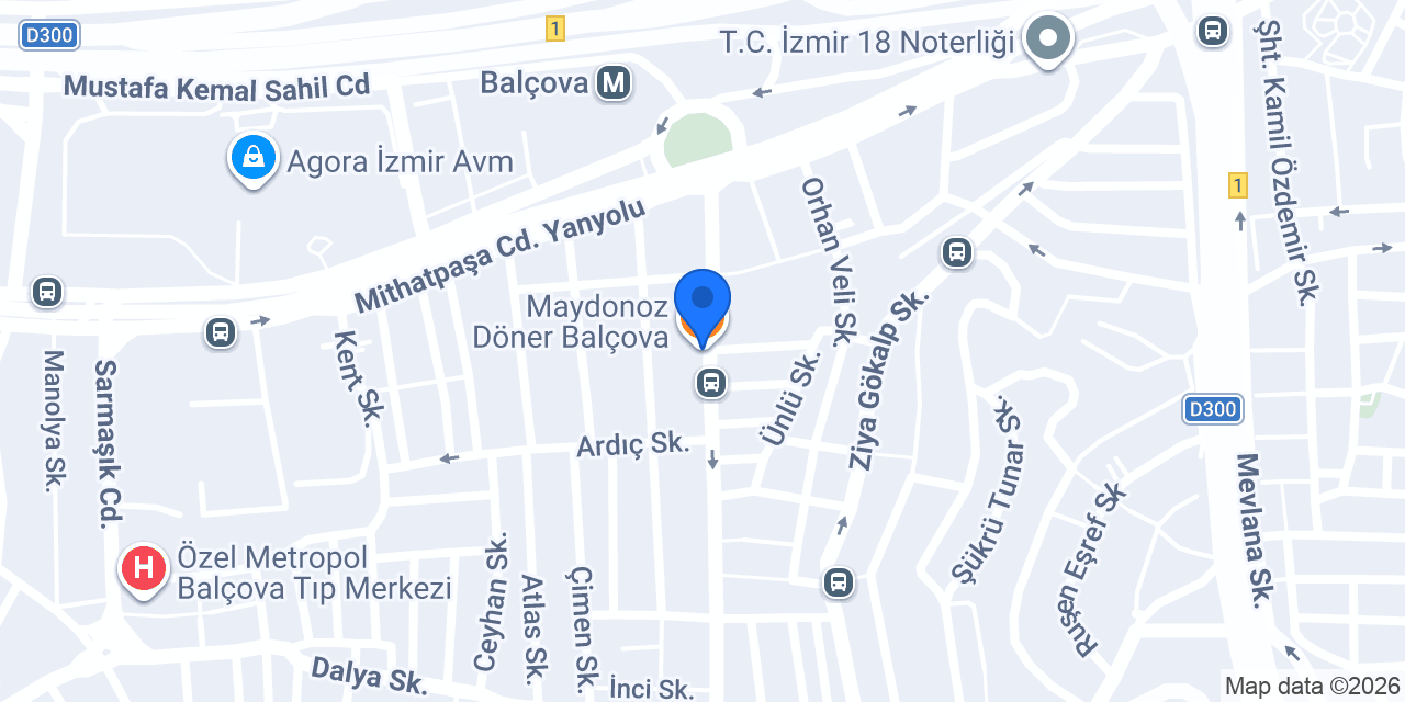 Maydonoz Döner Balçova konumu