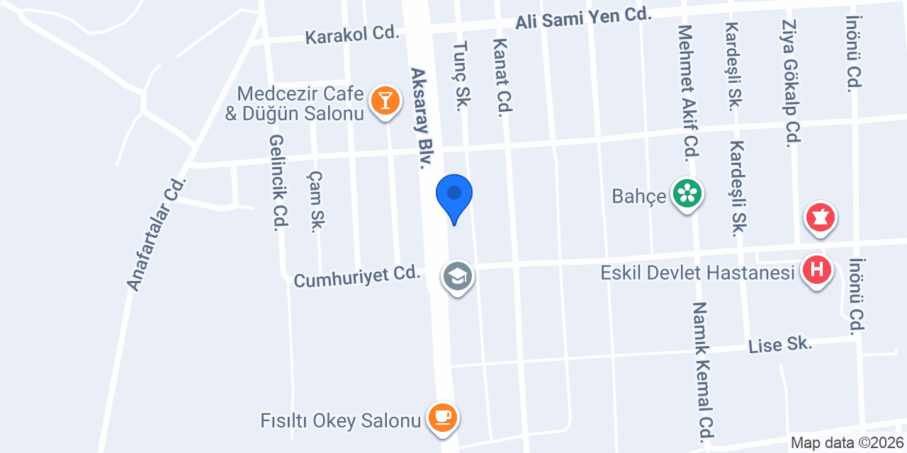 Ömeroğlu Mobilya Eskil konumu