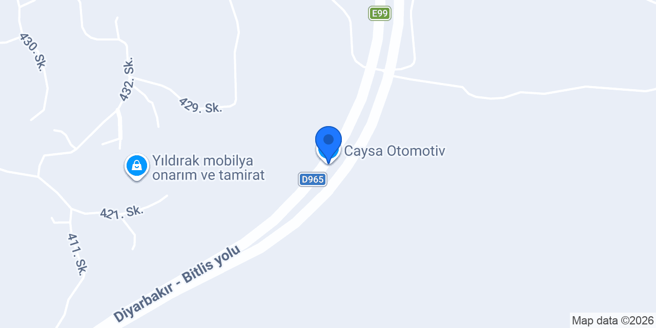 Caysa Otomotiv konumu