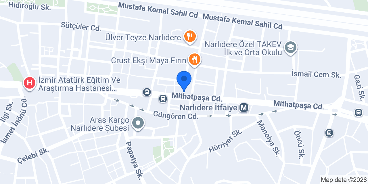 QNB Narlıdere Şubesi konumu