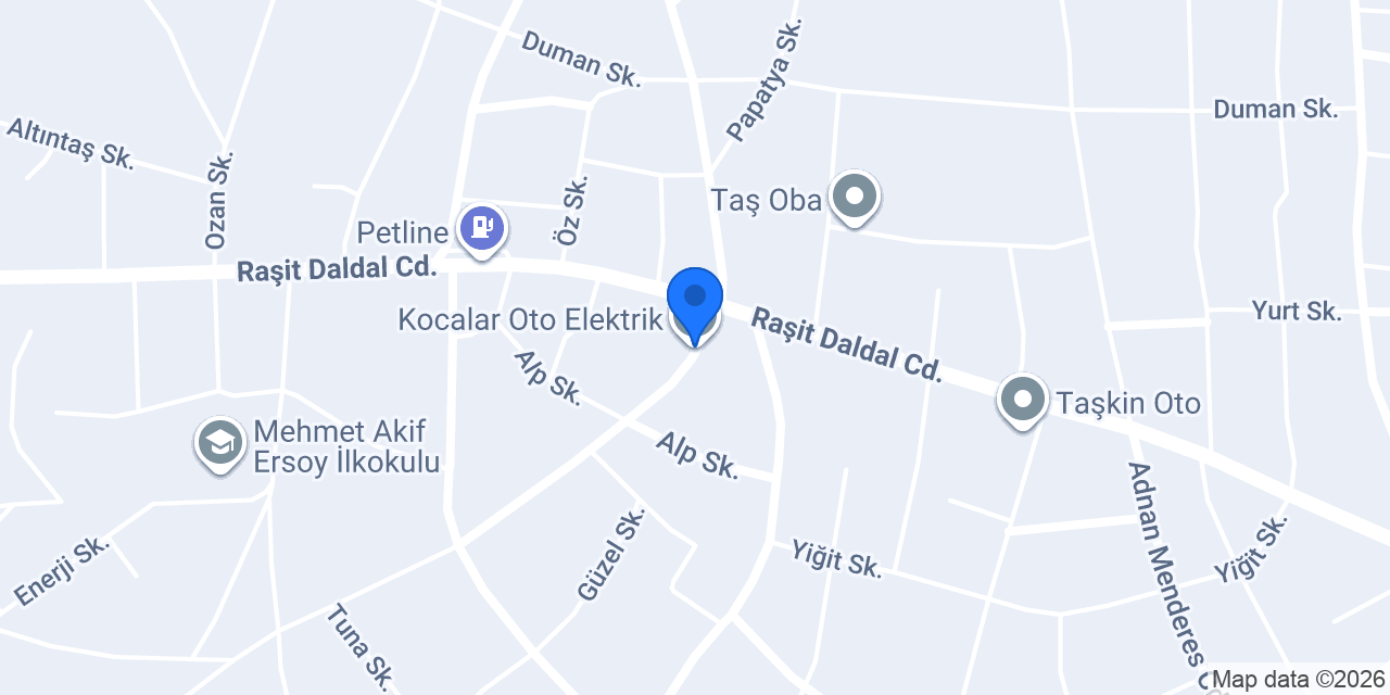 Kocalar Oto Elektrik konumu