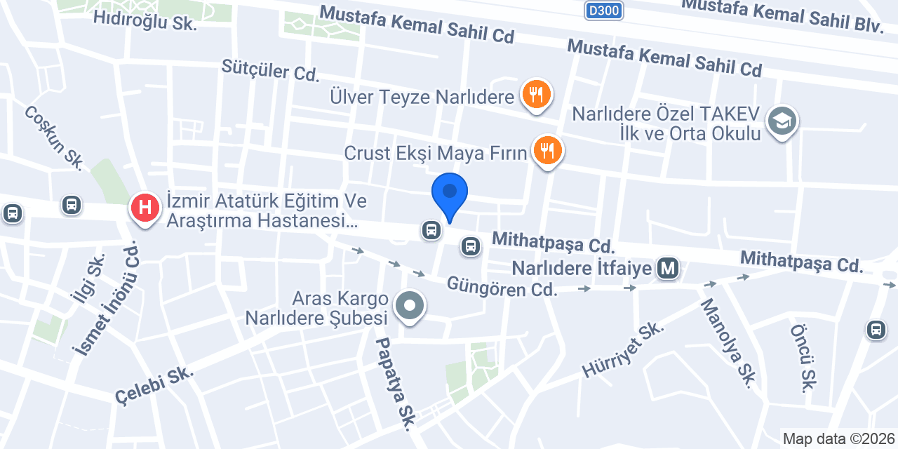 Akbank Narlıdere/İzmir Şubesi konumu
