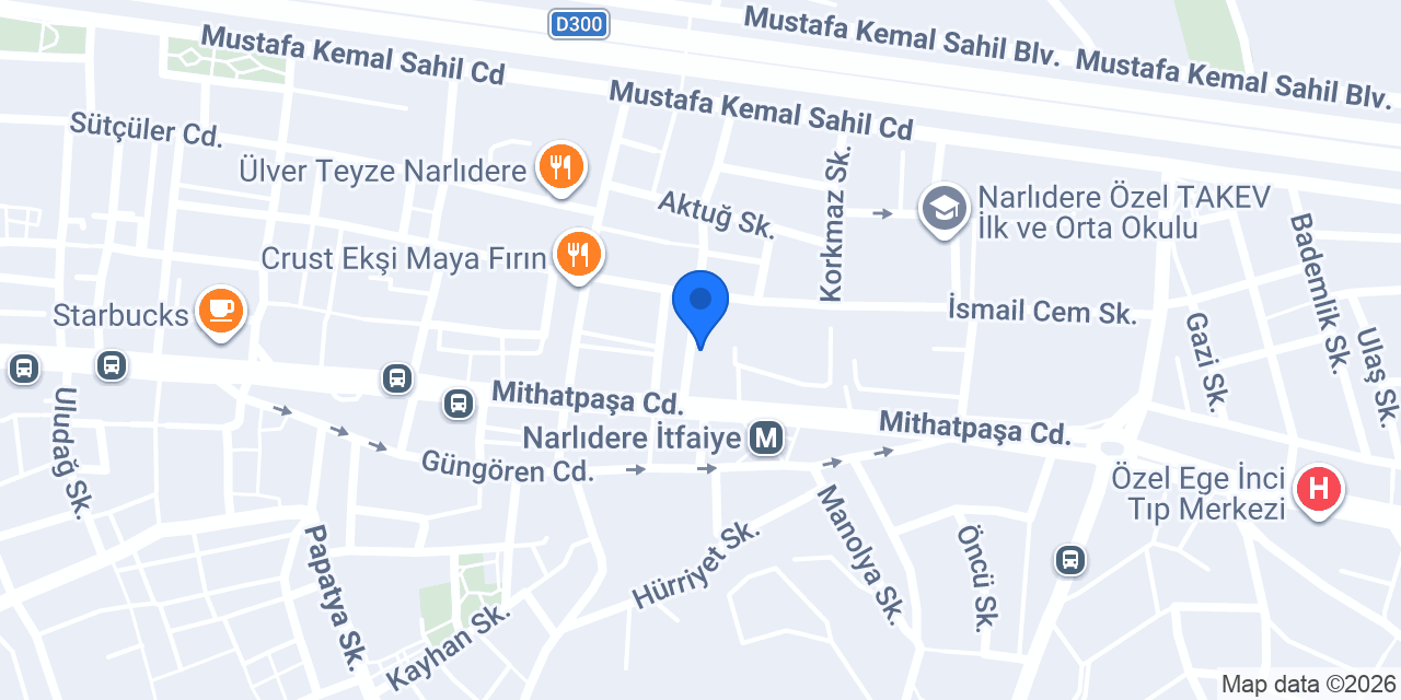 Narlıdere rent a car konumu