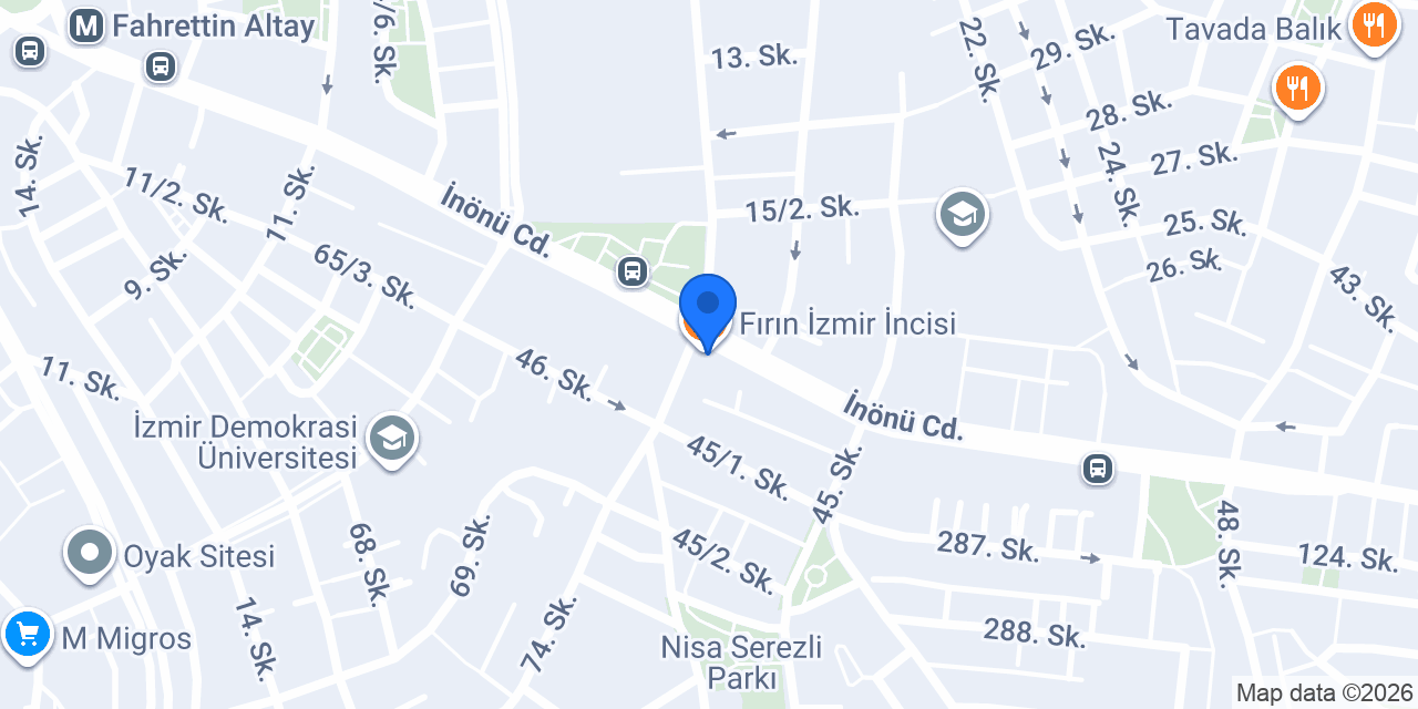 Fırın İzmir İncisi konumu