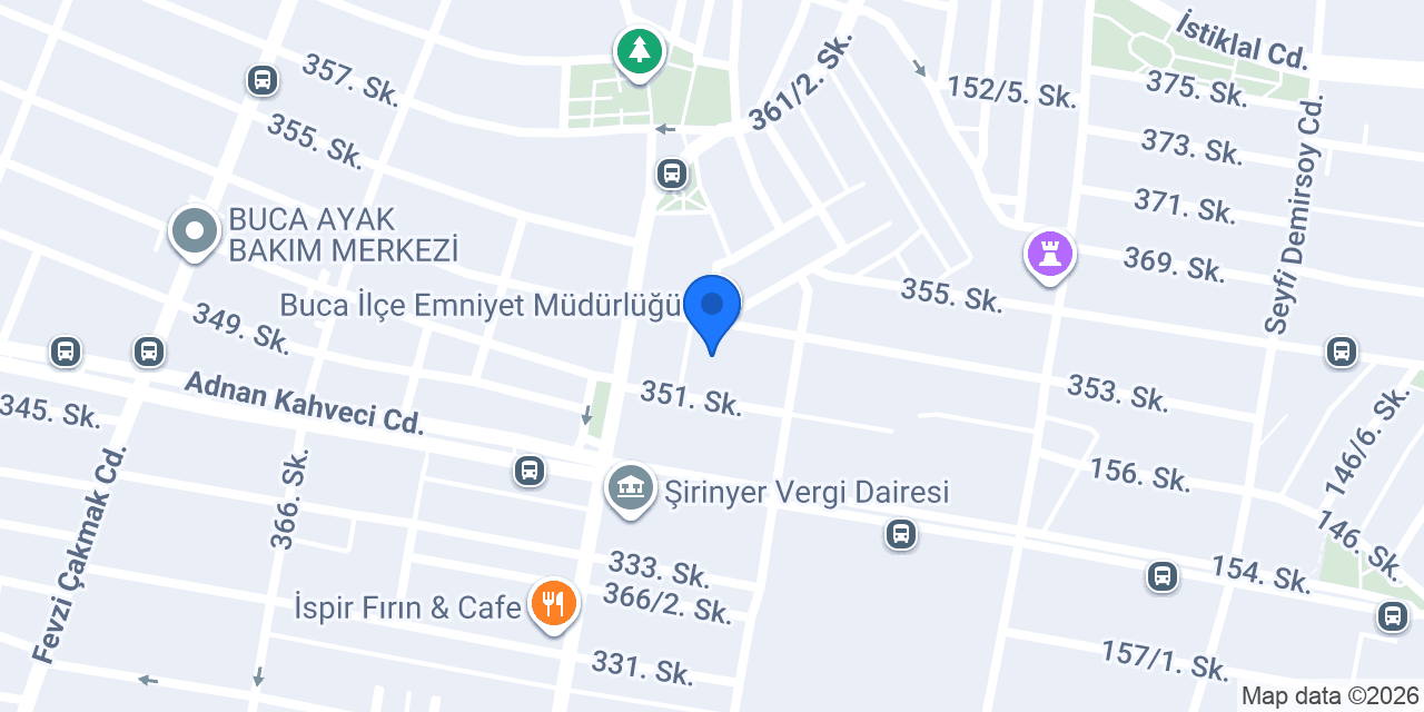 Buca İlçe Emniyet Müdürlüğü konumu