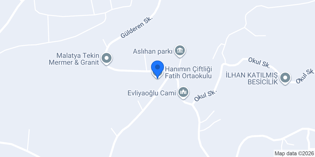 Hanımın Çiftliği Fatih Ortaokulu konumu