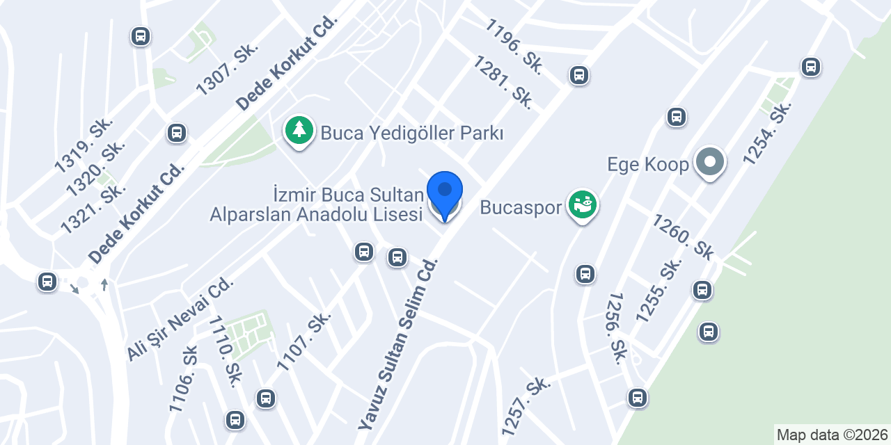İzmir Buca Sultan Alparslan Anadolu Lisesi konumu