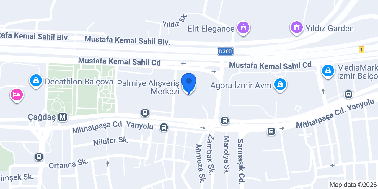Palmiye Alışveriş Merkezi konumu