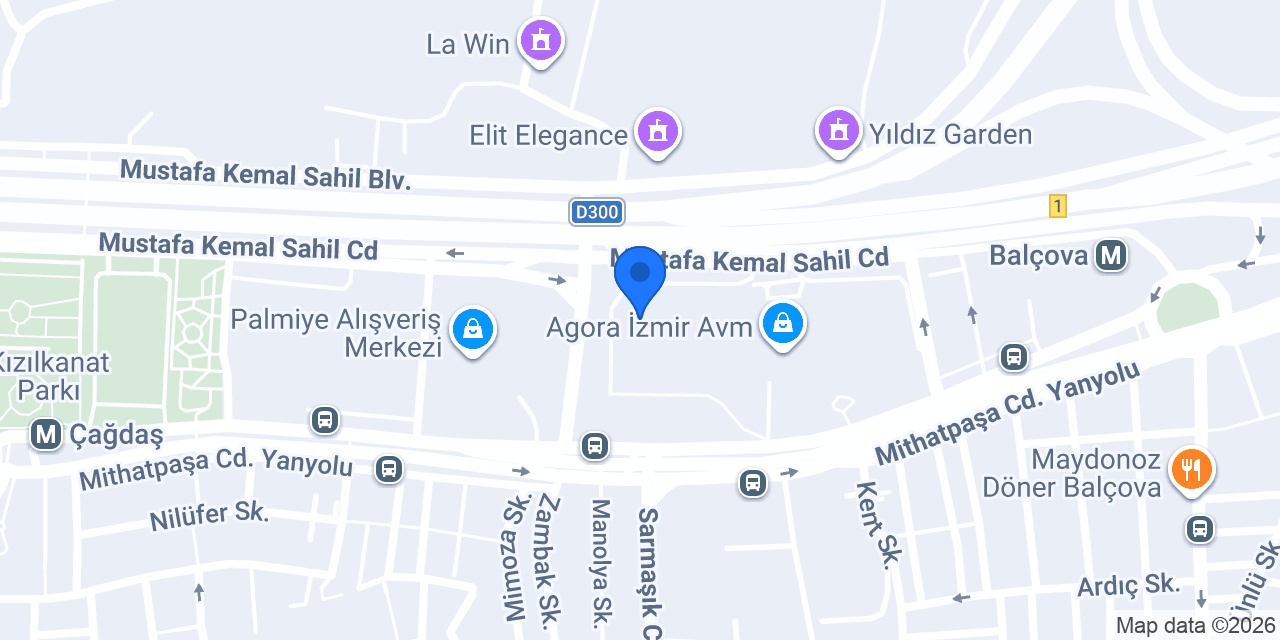 Evidea İzmir Agora AVM konumu