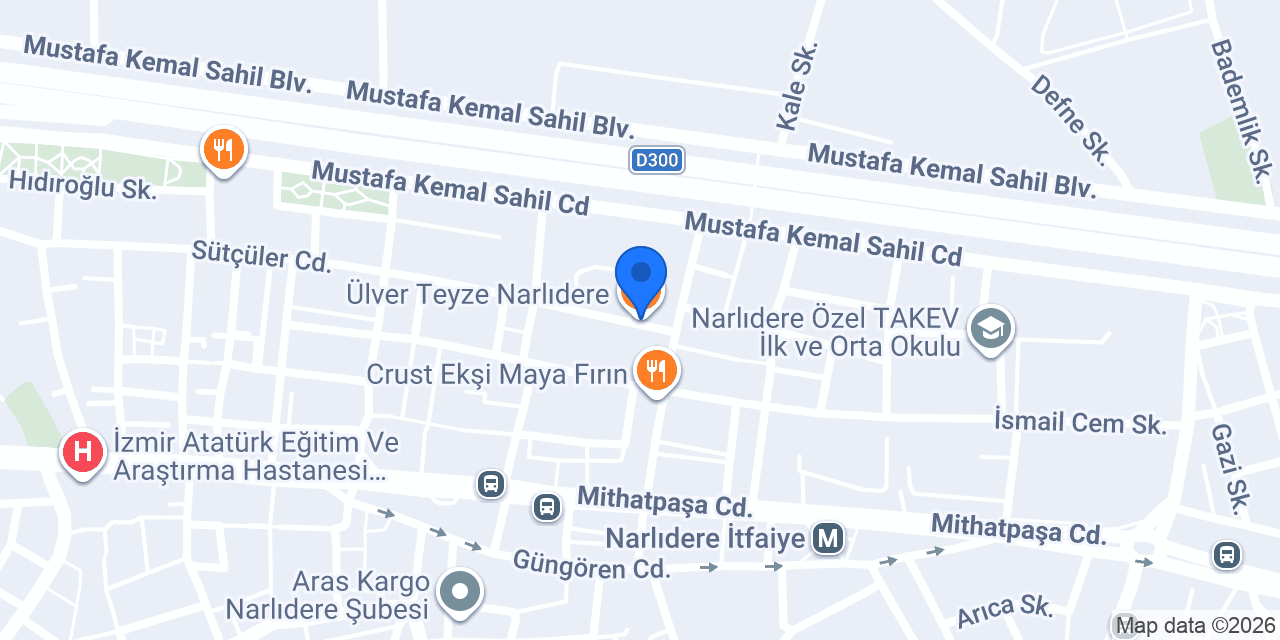 Ülver Teyze Narlıdere konumu