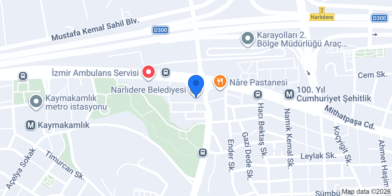 Narlıdere Belediyesi konumu
