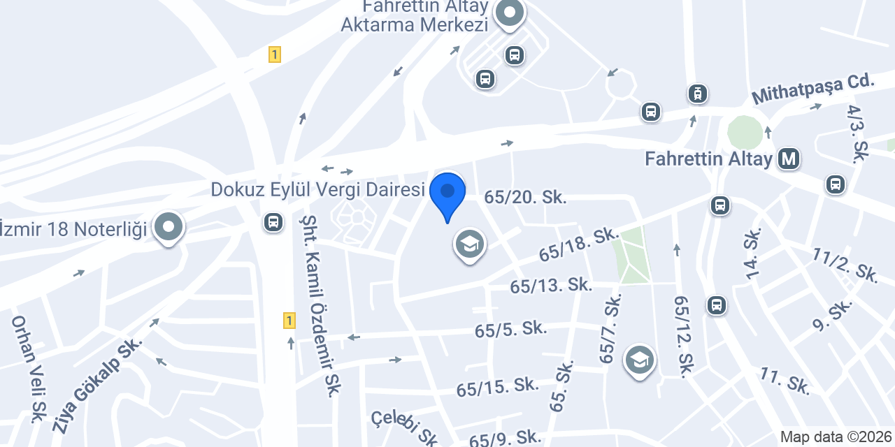 Dokuz Eylül Vergi Dairesi konumu