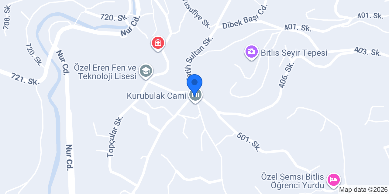 Bitlis Merkez Kurubulak Taksi Durağı 7/24 🚖🚕 konumu