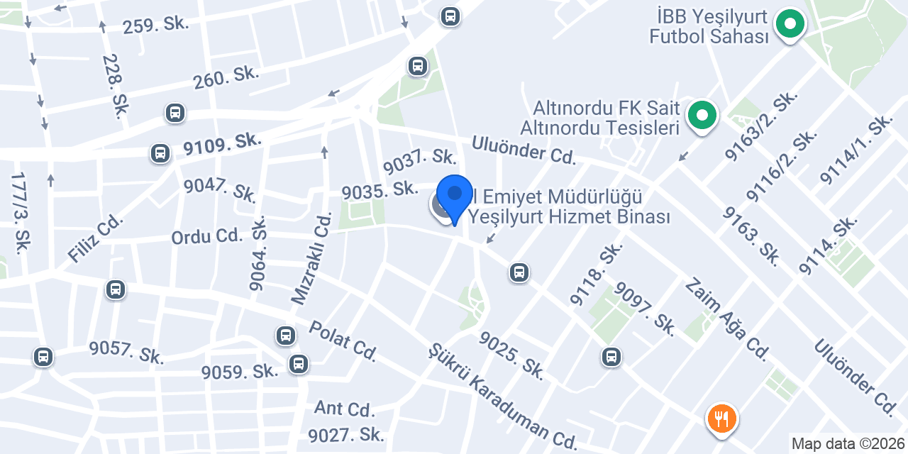 İnci Sigorta Yeşilyurt Şube konumu