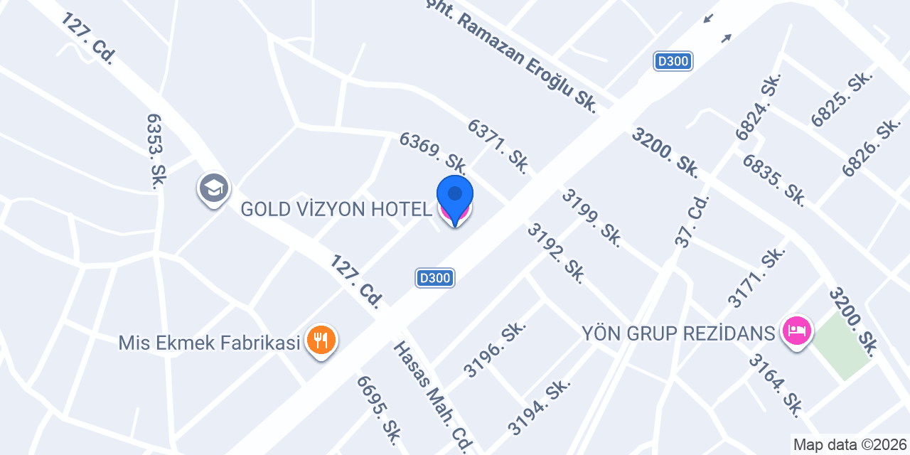 GOLD VİZYON HOTEL konumu