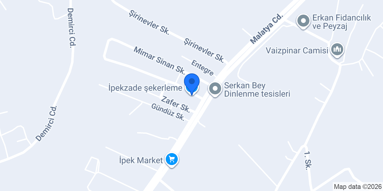 İpekzade şekerleme konumu