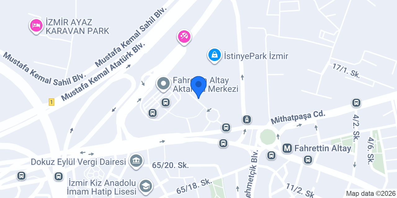 Üçkuyular Terminali konumu