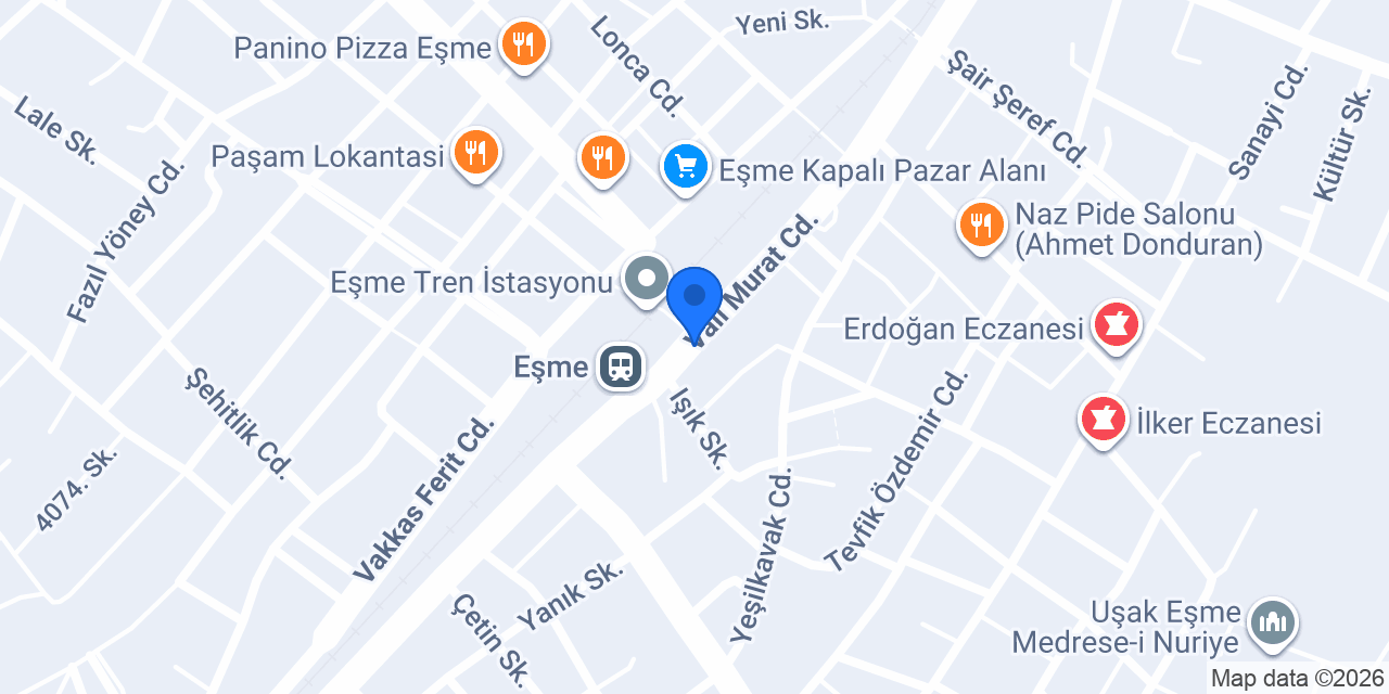 Dereoğlu Alışveriş Merkezi konumu