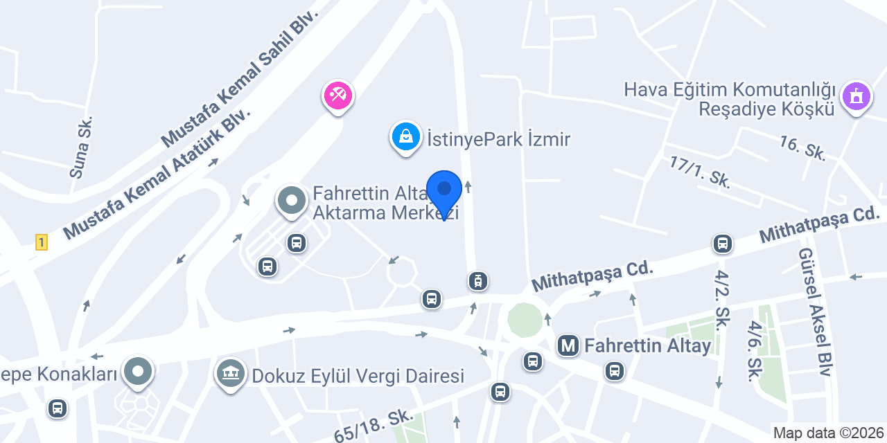 Godiva İstinye Park İzmir konumu