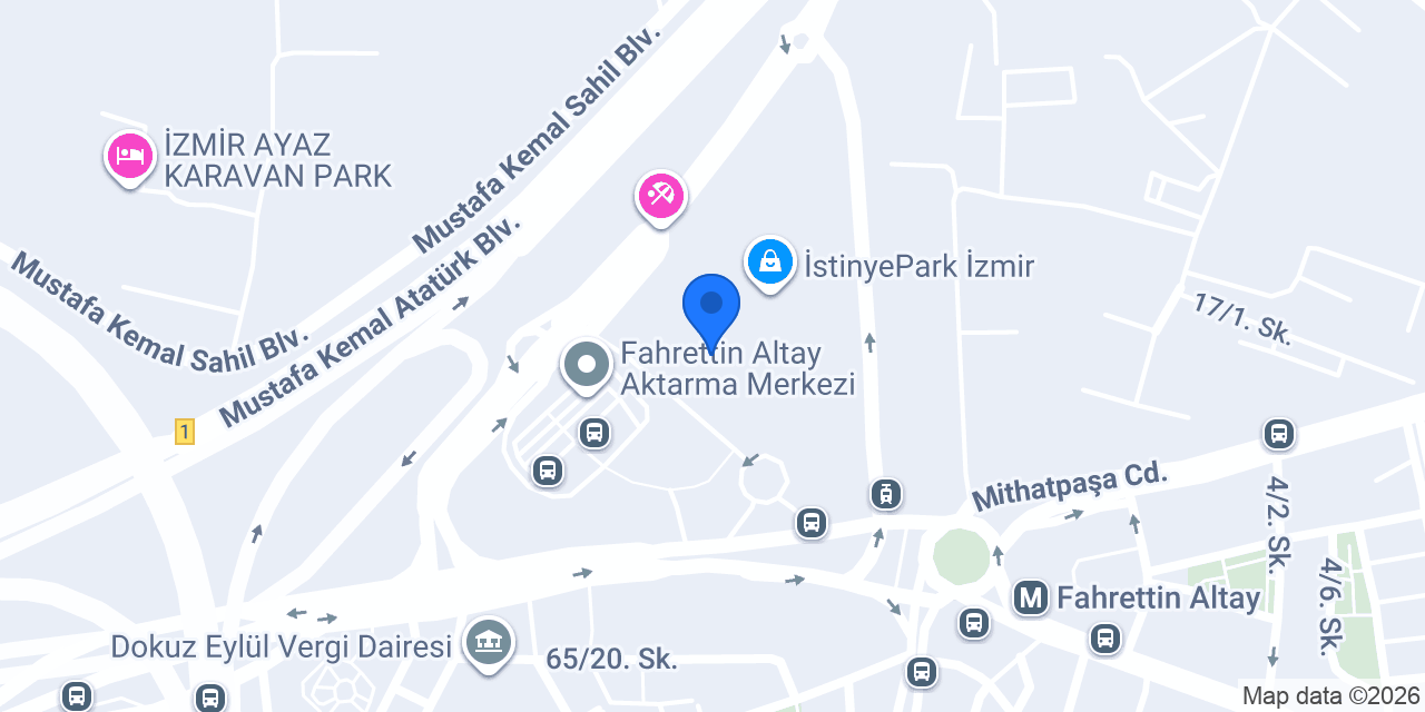 Pandora İstinyePark İzmir konumu
