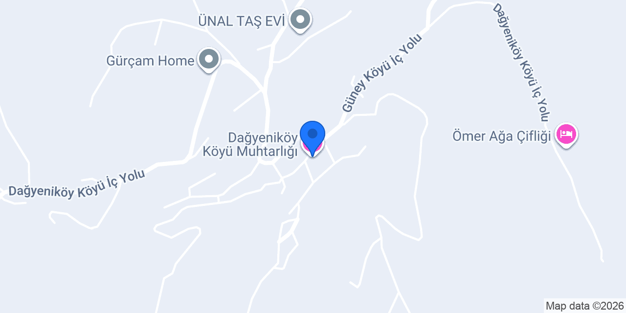 Dağyeniköy Köyü Muhtarlığı konumu