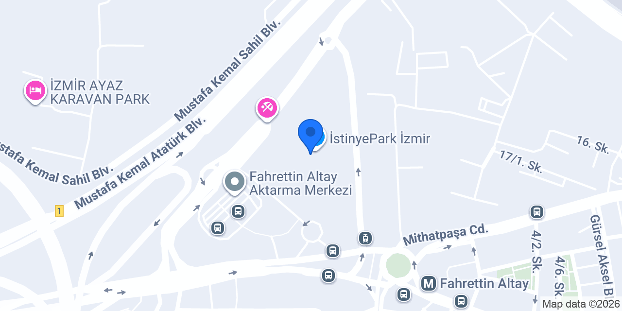 Quadran İzmir İstinye Park AVM konumu